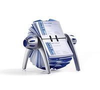Durable 241723 Visifix Flip Fichier Rotatif pour 400 Cartes de Visite avec Index 25 Touches Argent/Bleu