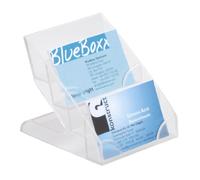 Durable 243919 Présentoir Porte - Cartes 4 Compartiments en Escalier pour 240 Cartes Plastique Rigide Transparent