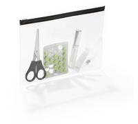 Durable 247901 Poche zippée A4, paquet de 5 pièces transparentes Format A5 transparent