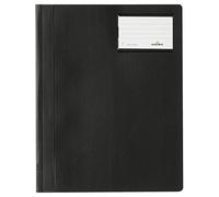 Durable 250001 Lot de 25 Chemises à Lamelle Lot de 25 A4 Noir