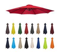 Durable 250cm Yellow Replacement Canopy Top for 6/8 Rib Umbrellas - Waterproof Canvas Cover for 2-3.5m Patio Umbrellas - Easy Installation and Weather Resistant