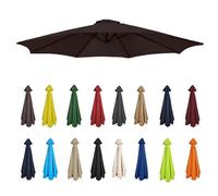 Durable 250cm Yellow Replacement Canopy Top for 6/8 Rib Umbrellas - Waterproof Canvas Cover for 2-3.5m Patio Umbrellas - Easy Installation and Weather Resistant