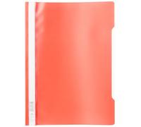Durable 252303 - Cartellina Ad Aghi Clear View, Per Documenti Formato A4 Perforati, Rosso, Confezione Da 25 Pezzi, 25 Pezzi