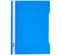 Durable 252306 Lot de 25 Chemise à lamelles format A4 couverture transparente dos opaque Bleu clair