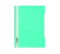 Durable 252320 Lot de 25 Chemise à Lamelles Format A4 Couverture Transparente Dos Opaque Turquoise