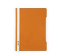 Durable 257309 Chemise à Lamelles Format A4 avec Couverture Transparent Dos Orange Lot de 50