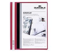 Durable 257903 Duraplus Folder with Transparent Pocket for A4 Documents - Red -