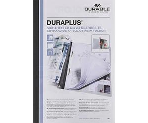 Durable 257910 Duraplus Lot de 25 Chemises à Lamelle A4 Gris