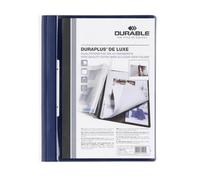 Durable 258907 Pack de 25 Chemises à Couverture Transparente Duraplus de Luxe Bleu Foncé