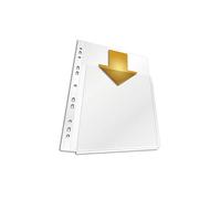 DURABLE - Pochettes plastiques perforées A4 - Pochettes transparentes A4 - Capacité 100 feuilles - Perforations universelles - 180 Microns - Transparent - Sachet de 5 pièces - 266719