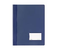 Durable 268007 Duralux Chemise à Lamelles Format A4+ Couverture Translucide Coloris Bleu Foncé Et Dos Opaque Bleu Foncé Lot de 25