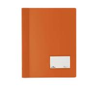 Durable 268009 Duralux Chemise à Lamelles Format A4+ Couverture Translucide Coloris Orange et Dos Opaque Orange Lot de 25