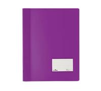 Durable 268012 Duralux Chemise à Lamelles Format A4+ Couverture Translucide Coloris Violet Et Dos Opaque Violet Lot de 25