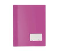 Durable 268034 Duralux Chemise à Lamelles Format A4+ Couverture Translucide Coloris Rouge Foncé Et Dos Opaque Rouge Foncé Lot de 25