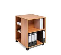 Durable 311347 Chariot multifonctionnel 74/59, ouvert sur 3 côtés avec 6 étagères (528 x 748 x 592 mm), hêtre