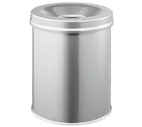 Durable 330510 Corbeille À Papier Anti-Éraflure Métal 15l Gris