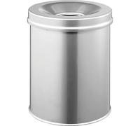 DURABLE Corbeille à papier 330523 15 L acier argent Ø260×H357 mm
