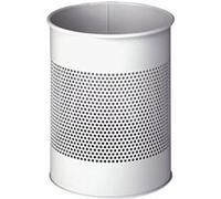 Durable 331010 corbeille à papier ronde 15 litres hauteur 31,5 cm en métal peint avec perforations coloris gris Gris