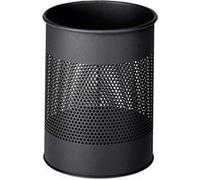 Durable 331058 corbeille à papier ronde 15 litres hauteur 31,5 cm en métal peint avec perforations coloris anthracite G