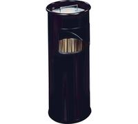 DURABLE Corbeille haute ronde 333001 – 17 L, cendrier bac à sable, métal peint noir, H62 cm