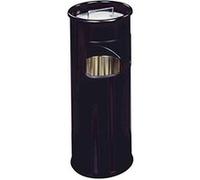 DURABLE Corbeille haute ronde 333001 – 17 L, cendrier bac à sable, métal peint noir, H62 cm