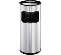 Durable 333023 Corbeille à papier 17 l métal (Ø x H) 260 mm x 620 mm noir avec cendrier 1 pc(s)