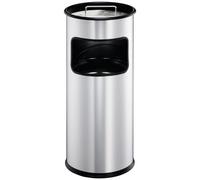 Durable DURABLE - Asch-/Mülleimer - rund - 17 L - Metall 333023 Corbeille à papier 17 l métal (Ø x H) 260 mm x 620 mm noir avec cendrier 1 pc(s)