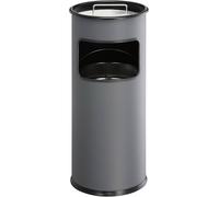 Durable 333058 Corbeille à papier 17 l métal (Ø x H) 260 mm x 620 mm anthracite avec cendrier 1 pc(s)