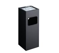 Durable 333101 Cendrier Sur Pied Carrée En Métal Avec Sable Noir