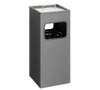 DURABLE - Corbeille à papier 17L - Avec cendrier intégré 2L - Idéal pour zones fumeurs ou halls d'entrée - 1.5kg de sable inclus - Anthracite - 1 pièce - 333158