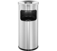 Durable 333223 Corbeille à papier 17 l métal (Ø x H) 250 mm x 630 mm argent avec cendrier 1 pc(s)
