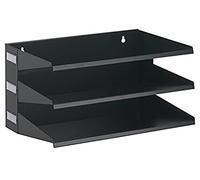 Durable 335901 Trieur Métallique Mural 3 Compartiments Horizontaux pour Documents A4+ Noir