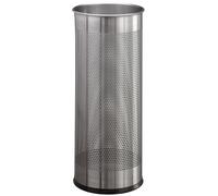 Durable 3371 23 Porte-parapluies en acier inoxydable, rond 28,5 litres, argent métallisé