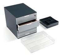 Durable 338558 coffee point module de rangement 4 tiroirs pour espace café et thé gris anthracite 29,2 x 35,6 x 28 cm Gris G