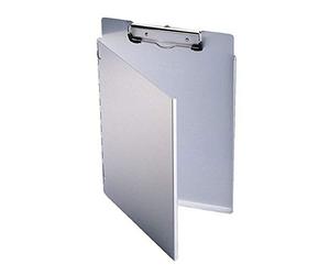 Durable 339123 Porte-blocs en aluminium A4L, argent, avec clip à ressort - 230 x 325 x 9 mm