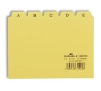 Durable 366004 Jeu de 25 Intercalaires avec onglets imprimés A Z format A6 Jaune