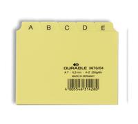 Durable 3670/04 Intercalaire Jaune 25 Pièces