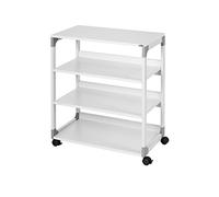 Durable 371110 System Multi Trolley Desserte Mobile Multifonction 4 Niveaux Dimensions (L x H x P) 75 x 87,9 x 43,2 cm Finition Gris/Gris