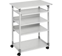 Durable 372010 System Computer Poste Informatique Mobile avec Hauteur de Travail Ajustable Dimensions (L x H x P) 75 x 95/115 x 53,4 cm Finition Gris/Gris