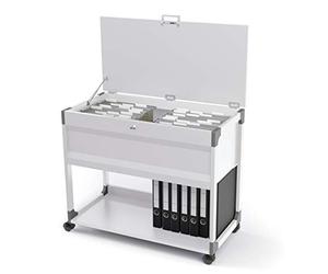 Durable 378710 System File desserte Mobile pour 100 Dossiers Suspendus Format Mixte - (L x H x P) 89,7 x 73,6 x 43,2 cm Finition Gris