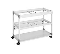 Durable 379210 System File Desserte Mobile pour 200 Dossiers Suspendus Format Mixte sur 2 Niveaux + Tablette Basse Dimensions (L x H x P) 89,7 x 71,5 x 43,2 cm Finition Gris