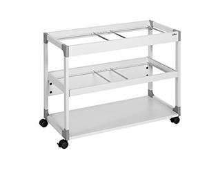 Durable 379210 System File Desserte Mobile pour 200 Dossiers Suspendus Format Mixte sur 2 Niveaux + Tablette Basse Dimensions (L x H x P) 89,7 x 71,5 x 43,2 cm Finition Gris