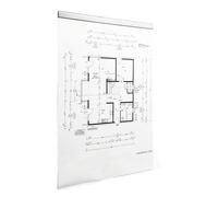 Durable 470723 Barre d'Affichage pour Documents Pince Adhésive DURAFIX RAIL 210x17mm Lot de 5 Coloris Argent