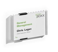 Durable Plaque de porte INFO SIGN - 4801 (l x H) 149 mm x 105.5 mm métallique, argent 480123