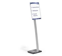 Durable 481323 Support De Panneau Et Stand D'information A3 Acrylique Argent