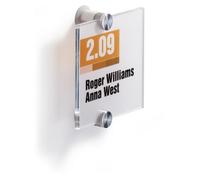 Durable 482019 Support De Panneau Et Stand D'information Transparent