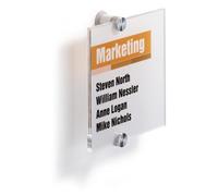 Durable 482219 Support De Panneau Et Stand D'information Acrylique, Aluminium Aluminium Et Transparent