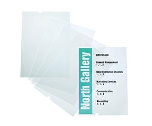 Durable 483719 Crystal Sign Refill Film Inscriptible Edp, 297 x 420 mm, pour Le Support de Sol 4819, Sac de 10 Feuilles, Transparent