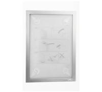 Durable 484323 Cadre d'affichage Duraframe Wallpaper avec Languettes Adhésives Amovibles pour Surfaces Délicates ou Non Lisses Format A4 Argent