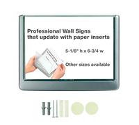 Durable 486137 Click Sign Plaque de Porte et de Signalisation avec Cadre Profilé Plastique Coloris Gris Graphite pour Insertions Format A6 Paysage 149 x 105,5 mm